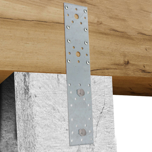Connecteur plat galvanisé - 280 x 55 x 2,5 mm