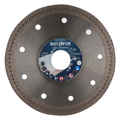 Disque diamant jante croisillons - Coupe fine - Alésage 22,23 mm - Hauteur segment 10 mm