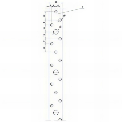 Feuillard perforé galvanisée - 20 x 0,9 mm x 25m 2