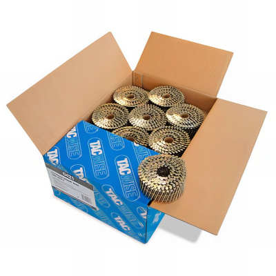 Boîte de 9000 clous à tête plate, annelés en rouleau D. 2,5 x 45 mm - Tacwise - 0421