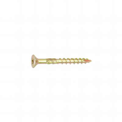 50 Vis Vking tête fraisée Torx zingués bichromatées (jaune/or) - 10,0 mm - (Embout Inclus)