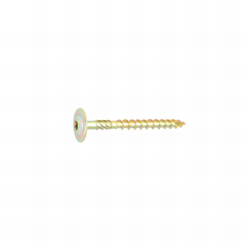 200 Vis Disque Torx zingués bichromatées (jaune/or) - Diamètre 6 mm - (Embout Inclus)