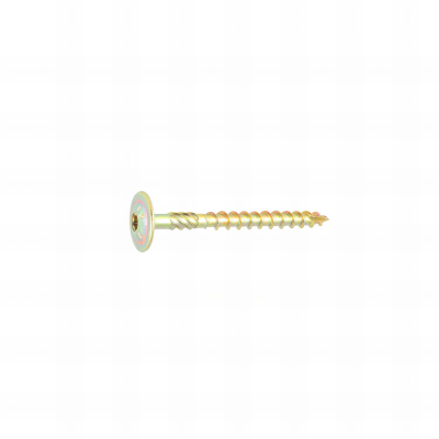 100 Vis Vking Disque Torx zingués bichromatées (jaune/or) - Diamètre 6 mm - (Embout Inclus)