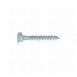 100 Vis Bois tête hexagonale DIN571 acier zingués blanc 7 mm
