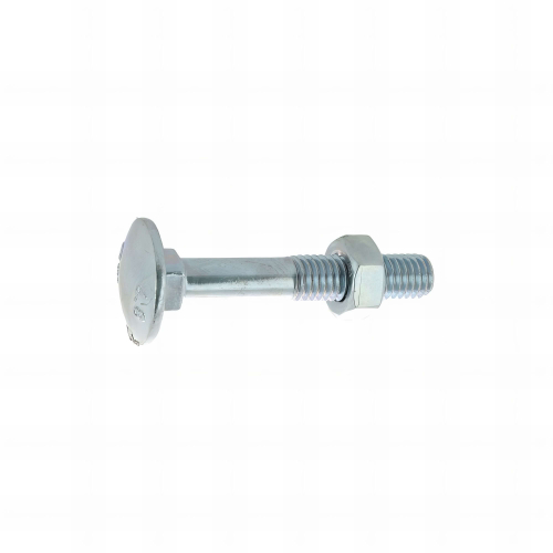 100 Boulons tête ronde collet carré DIN603/555 acier Galva diamètre 8,0 mm