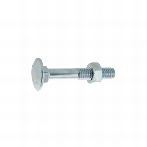200 Boulons tête ronde collet carré DIN603/555 acier zingués blanc diamètre 6,0 mm