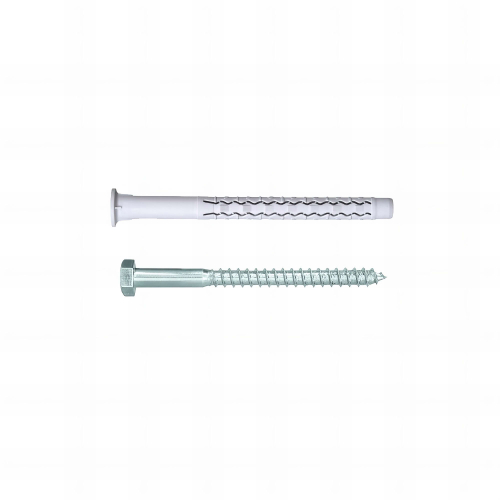 25 Chevilles Universelles Longues - à extension - vis tête hexagonale acier - diamètre 10 mm