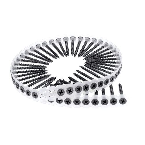 1000 Vis Cloison sèche/placo en Bande de 50 - autoperceuse acier phosphaté noir diamètre 3,5 mm