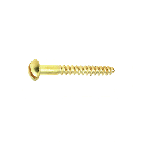 100 Vis Bois Laiton DIN96 tête ronde fendue - diamètre 2,5 mm