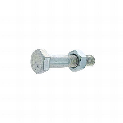 10 boulons tête hexagonale filetage total acier zingués blanc 8/8 - diamètre 12,0 mm