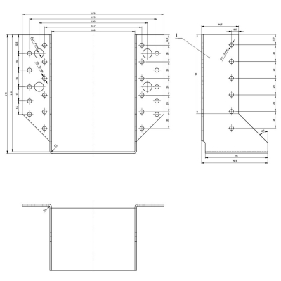 Sabot de charpente galvanisé Fixtout à ailes extérieures - Larg. 100 x Ht. 140 mm