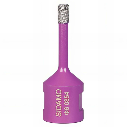 Trépan diamant à sec pour meuleuse M14 - Diamètre de 6 mm - Céramique/Grès/Granit