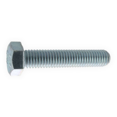 Vis métaux tête hexagonale filetage total DIN933 acier zingué blanc 8/8 6.0 X 55 Boîte 200 Pièces