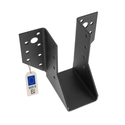 Sabot de charpente noir à ailes extérieures - Larg. 45 x Ht. 97 mm