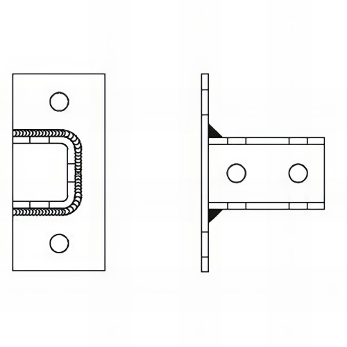 12 supports pour charges lourdes, support base rectangulaire "U" indextrut M12 (41 / 21 - 41 / 41)