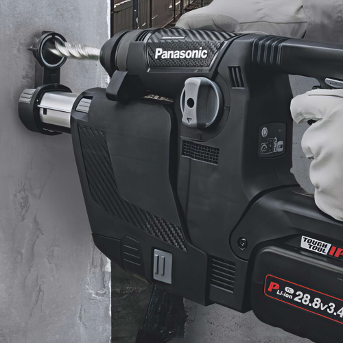 Perforateur SDS+ 3,3 Joules sans fil 28,8V 3,4 Ah Li-Ion Panasonic + aspiration amovible - EY7881PCV - Alsafix