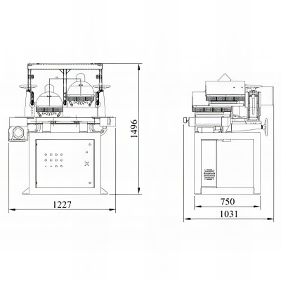 Ponceuse brosseuse à deux agrégats 2 200 W - 400 V - Lu. 300 mm
