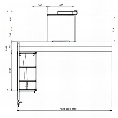Scie à format triphasée - D. 315 mm - chariot 2 500 mm - 400 V - 2 200 W