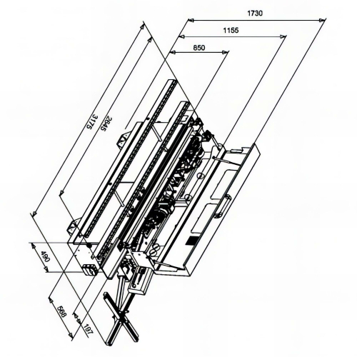 Plaqueuse de chants triphasée automatique 5 opérations - 6 000 W 400 V
