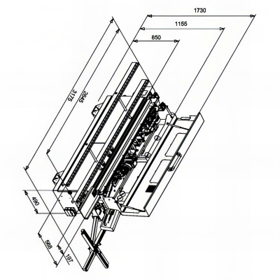 Plaqueuse de chants triphasée automatique 5 opérations - 6 000 W 400 V