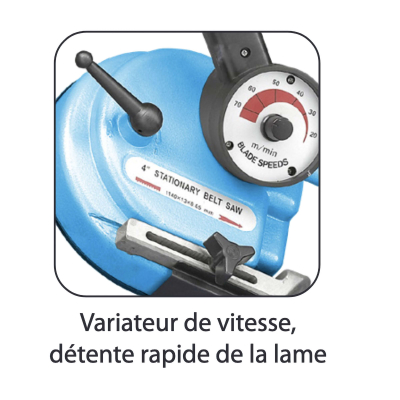 Scie à ruban métal manuelle D. 100mm 230V - 1500W. Lame : 1140mm - SRM100 - LEMAN 2