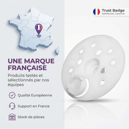 100 rondelles d'isolation avec capuchon KC D. 60 mm pour vis VBF ou cheville NFA - Fixtout