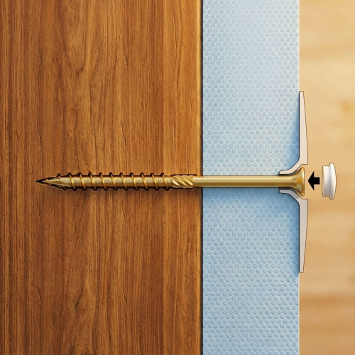 100 Rondelles d'isolation D.60 mm + Vis à bois Torx double filetage