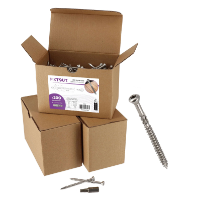 Lot de 600 vis terrasse en INOX A2 à tête fraisée réduite - Empreinte Torx 25 - Diamètre 5 mm