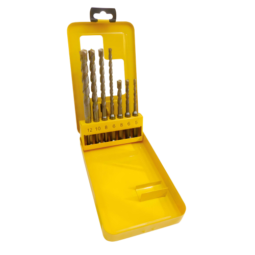 Coffret 7 forets béton SDS plus - diamètre 5 à 12mm - Pour béton armé - pierre - brique - granit