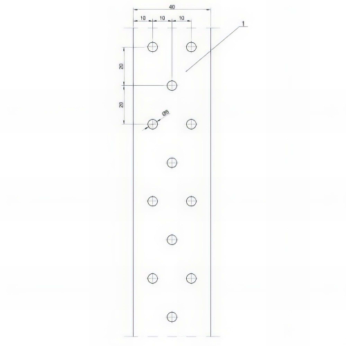 Feuillard perforé galvanisé - 40 x 2,0 mm x 10 mètres