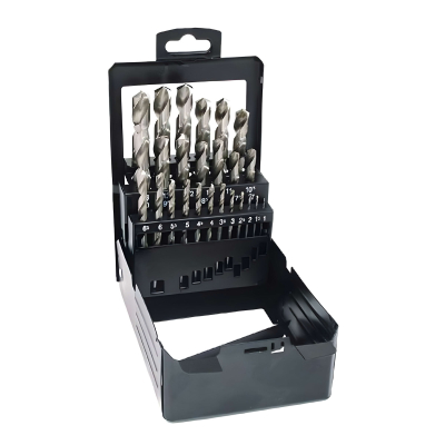 Coffret métallique 25 forets métaux HSS - Taillés meulés - diamètre 1 à 13mm - Accessoires perceuse-visseuse