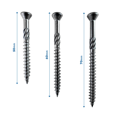 Lot de 1000 vis terrasse INOX A2 - tête fraisée reduite TORX 25 - Diamètre 5mm