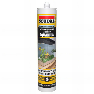 Mastic transparent élastique spécial Aquarium - 290 ml