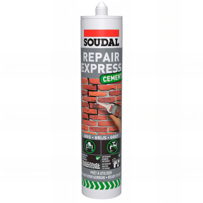 Cartouche mastic spéciale Béton et ciment 290 ML repair express gris - 125786 - Soudal