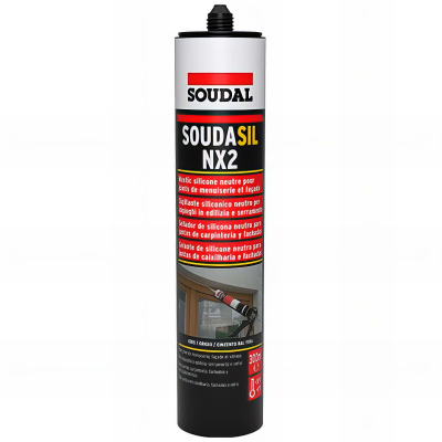 Mastic silicone neutre SNJF - SOUDASIL NX2 - Gris RAL 7016 300 ml - Joints de façade, vitrage et menuiserie