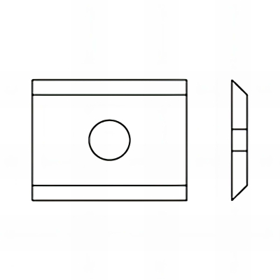 10 plaquettes amovibles carbure 2 coupes 20 x 12 x 1.5 mm HC05