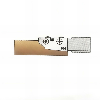 2 fers HM profil N°104 par-dessus 50 x 25 x 2 mm pour porte-outils 948.180.30.101