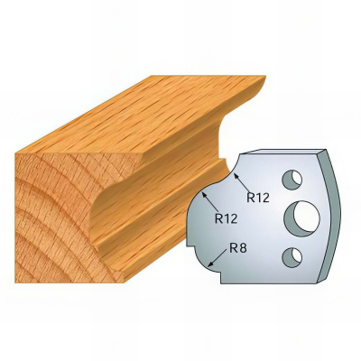 Jeu de 2 fers profilés acier Ht. 40 mm N°061 Doucine et congé - 800.061 - Leman