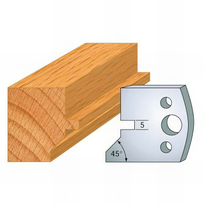 Jeu de 2 fers profilés acier Ht. 40 mm N°083 Languette chanfrein - 800.083 - Leman