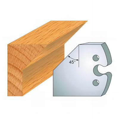 Jeu de 2 fers profilés acier Ht. 50 mm N°205 Chanfrein 45° - 855.205 - Leman