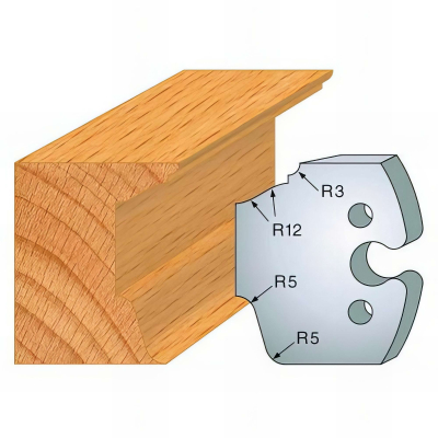 Jeu de 2 fers profilés acier Ht. 50 mm N°217 Doucine rustique - 855.217 - Leman