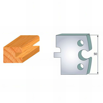 Jeu de 2 fers profilés acier Ht. 50 mm N°304 Bardage femelle - 855.304 - Leman