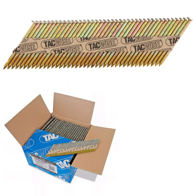 Boîte de 3300 clous, annelés extra galvanisés en bande papier 34° D. 2,8 x 50 mm - Tacwise - 1124