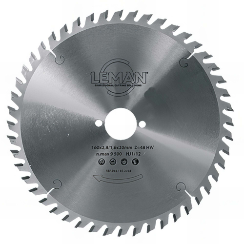 Lame de scie circulaire D. 185 x 2,4/1,4 x 20 mm 48 TPI - Bois