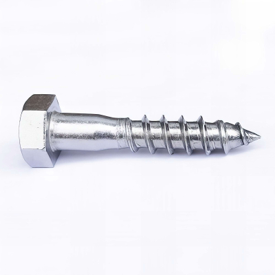 Tirefonds inox A2 - D. 7 x 50 mm - Tête Hexagonale - 100 pcs