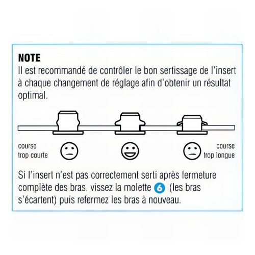 Pince à sertir à levier compact pour écrou M3 à M8