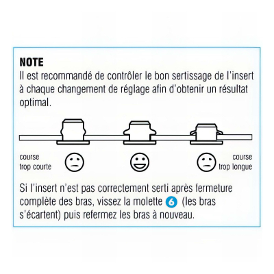 Pince à sertir à levier compact pour écrou M3 à M8