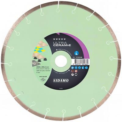 Disque diamant ULTRA CERAM-E - Diamètre de 250 mm - Grès céram, faïence, marbre