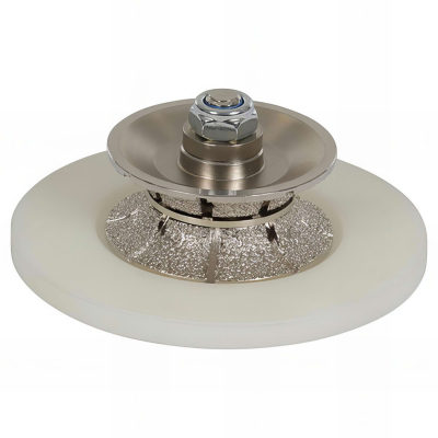 Meule diamantée 1/2 de rond D. 22 mm - D. 115 mm M14