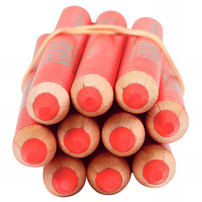 10 crayons gras rouge